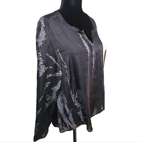 Zadig & Volaire Womens Black And Gray Ruth  Long Sleeve Tunic Top  M - Picture 3 of 13